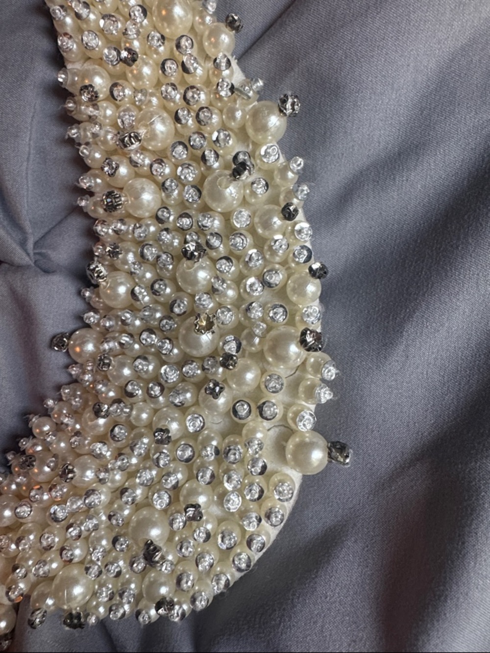 Tasha Ivory Pearl and Crystal Collar Necklace - Picture 5 of 7